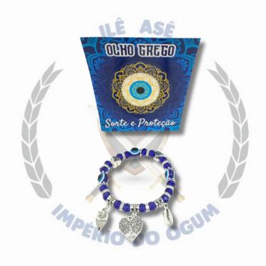 Imagem de Pulseira Religiosa C/ Oração - Olho Grego
