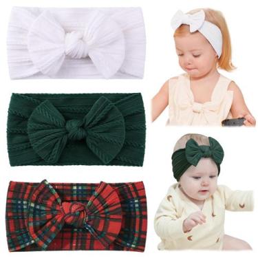 Imagem de Conjunto de bandanas para bebês jollybows, 3 peças de nylon macio, 10 