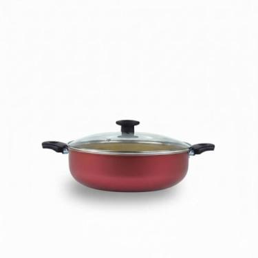 Imagem de Frigideira panela wok grande caçarol antiaderente com alças. - ARS ALU