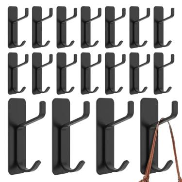 Imagem de ZFLYCANP Gancho duplo de aço inoxidável sobre a porta, ganchos de toalha autoadesivos para casacos, chapéus, roupões, toalhas, chaves, ideal para banheiro, banheiro, quarto, mudroom, cozinha, pacote