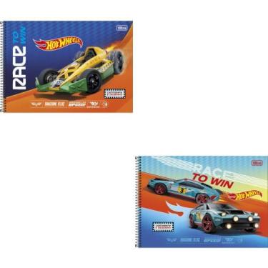 Imagem de Caderno de Desenho Universitário Capa Dura HOT Wheels 80 Folhas - Paco