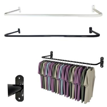 Imagem de Arara de roupas para Parede 80 cm ou 1 METRO KIT com 2 (BRANCA, 1 METRO)