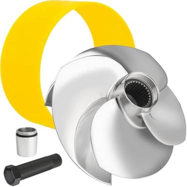 Imagem de Kit de impulsor de jet ski para Sea-Doo RXP-X 300/RXT-X 300/GTX Limited 300/GTR 230/GTX 230/GTR-X 230/WAKE PRO 230HP, 161 mm 13/16 Impulsor de aço inoxidável de 4 lâminas com anel de desgaste de