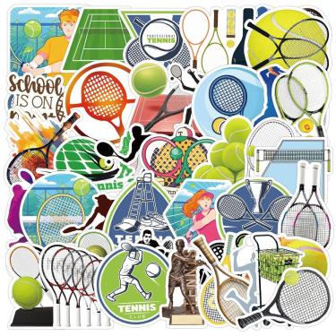 Imagem de Conjunto de adesivos de tênis, 50 unidades à prova d`água para garrafas de água