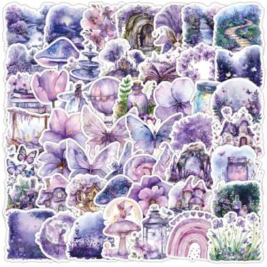Imagem de Pacote de adesivos Fairy Garden Theme Purple Aesthetic x50 - yiweisai