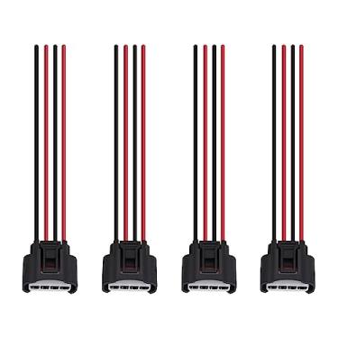 Imagem de 4 pacotes de bobina de ignição fêmea conector plugue peitoral de substituição para Lexus Pontiac Scion Chevrolet L4 2.4L