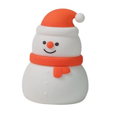 Imagem de Ｂｅｓｇａ Luminária de mesa com luz noturna de Natal, portátil, com cordão, para berçário, com toque, para cabeceira, prateleira, dormitório, sala de estar, Boneco de Neve