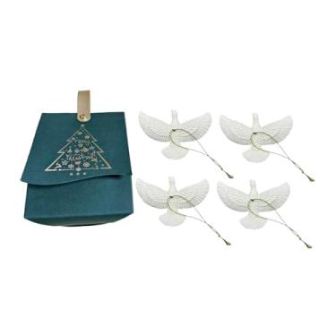 Imagem de Generic 4 enfeites de pomba da amizade, pingentes pequenos para decoração de Natal, enfeites natalinos para shoppings, jardins e hotéis no Ano