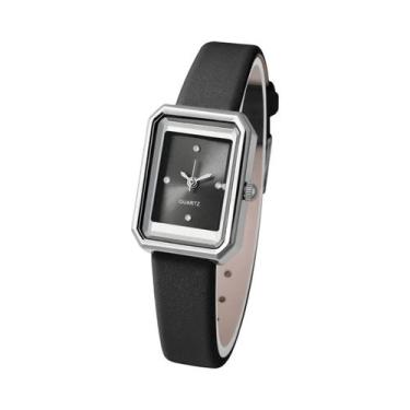 Imagem de Relógio De Pulso De Quartzo De Couro Luxuoso Feminino Elegante Para Pr