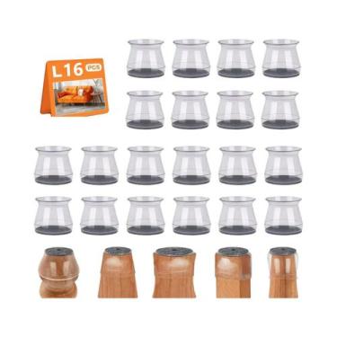 Imagem de Protetores De Piso Para Pernas De Cadeiras Em Silicone, 16 Peças, Para