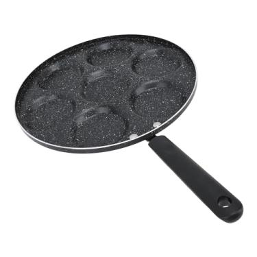 Imagem de Cryfokt Frigideira de Ovo Antiaderente Fogão Redondo Eficiente para Cozinha Doméstica Com Alça Confortável e Design Universal, Material de Ferro Refinado, para Cozinhar Conveniente