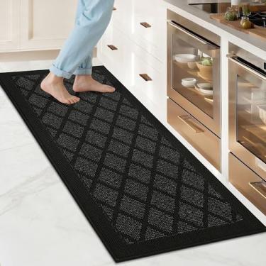 Imagem de COSY HOMEER Tapete de cozinha antiderrapante lavável, tapetes de cozinha absorventes de 61 cm x 152 cm para chão, tapetes de corredor para piso de cozinha, tapete de pia de cozinha 100% polipropileno