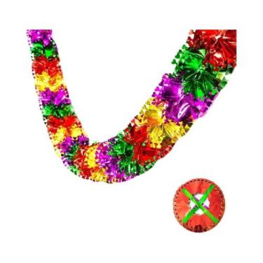 Imagem de Natal Foil Guirlanda, Extra Longo, Teto Pendurado Tinsel, Xmas Home De