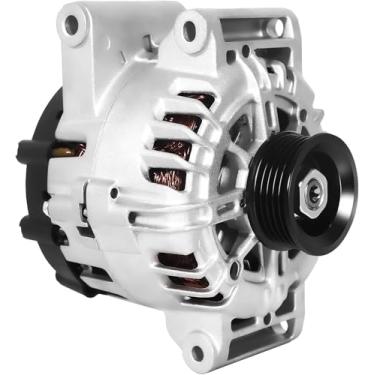 Imagem de Alternador 11459N compatível com Chevy Equinox L4 2.4L 2010-2017, GMC Terrain 2010-2017, Buick Regal 2012 2015-2017, Polia de 5 sulcos 120A, substituição # 13500315, 13588328