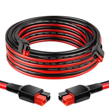 Imagem de MOOKEERF Cabo de extensão Anderson 10AWG – Cabo de extensão solar de 4,5 m, conector Anderson para estação de energia portátil, painel solar, gerador solar