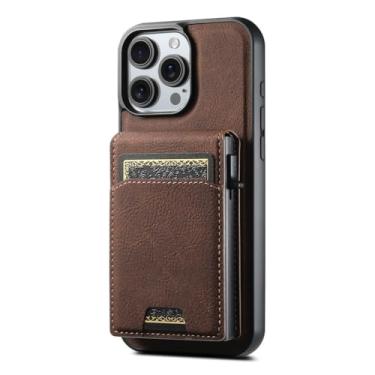 Imagem de Capa magnética para iPhone 16 Pro Max/16 Pro/16 plus/16, capa carteira Magnétique Fermeture com suporte para cartão para carregamento sem fio