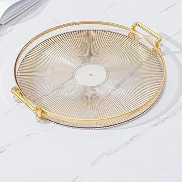 Imagem de Bandeja de Frutas Prática - Ideal para Sala de Jantar, Buffets e Serviço de Petiscos, Utensílio Doméstico Versátil (Marrom Transparente)