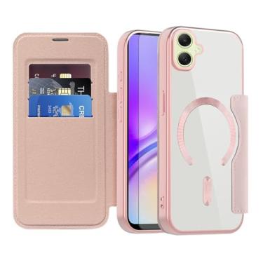 Imagem de Asuwish Capa de celular para Samsung Galaxy A05 capa carteira magnética com protetor de tela de vidro temperado flip porta-cartão de crédito bloqueio RFID slot robusto acessórios para celular Ao5 A 05