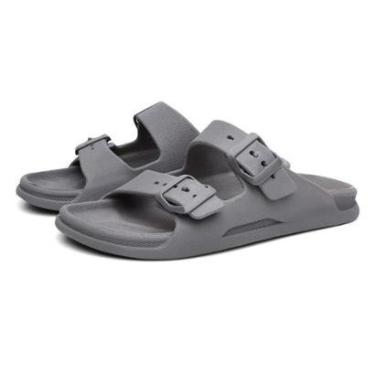 Imagem de Sandalia Papete PVC Rasteira Confortavel Tiras com Regulagem Solado Design Anatomico Não Escorrega-Unissex