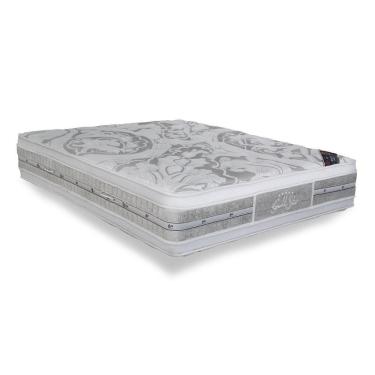 Imagem de Colchão Queen Molas Látex Ensacadas Pocket Super Luxo Double Face Euro Pillow (158x198x36) - Castor