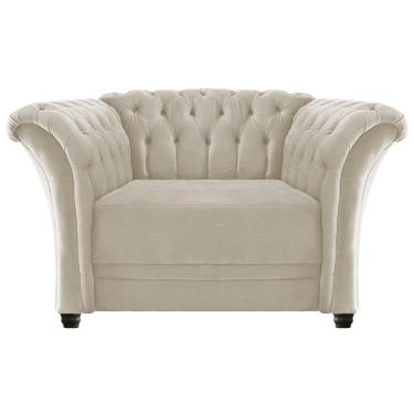 Imagem de Poltrona Decorativa Chesterfield Sofia Suede Bege