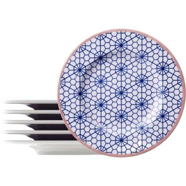 Imagem de Jogo Pratos Sobremesa Lanche 4pçs 4 Pessoas Abstratta 21cm