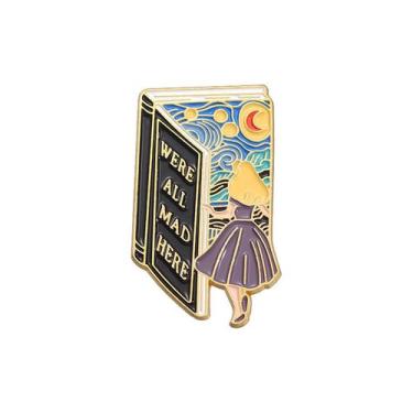 Imagem de Brooch Pin Fantasy Book com design feminino esmaltado - yiweisai