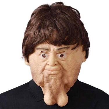 Imagem de Máscara facial completa de látex com capacete Fool's Double Chin Costp
