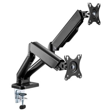Imagem de Suporte Articulado Para Dois Monitores Fortrek, Pistão a Gás, Ergonômico, Suporte a Telas de 17" a 32"  - FK 441S