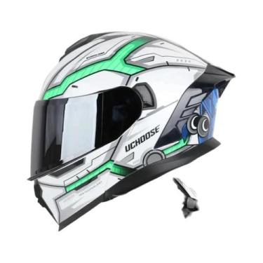 Imagem de Capacete Modular Unissex Com Lentes Duplas Para Motocicleta, Lentes Au