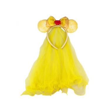 Imagem de Tiara Amarelo Véu Noiva Orelhas Minnie Disney