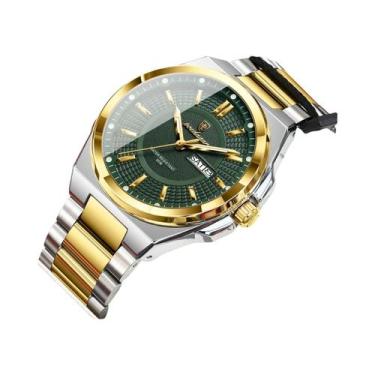 Imagem de Relógio De Quartzo Masculino Casual À Prova d'Água Em Aço Inoxidável L