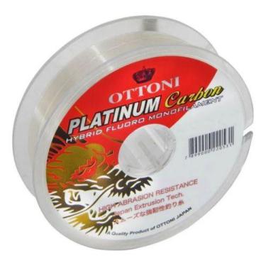 Imagem de Linha Monofilamento Platinum Carbon 0,35 Mm 34,3 Lb 100 M - Ottoni