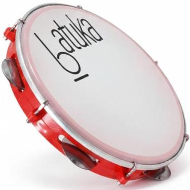 Imagem de Pandeiro Batuka Luen Profissional 10" Com Pele Branca