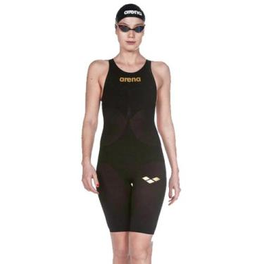 Imagem de Maiô De Natação Powerskin Carbon Air 2 Aberto Arena, 30, Preto, Dourad