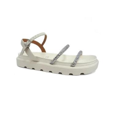 Imagem de Sandalia Vizzano Papete Flatform 6459.123, 38, Branco off, Cristal