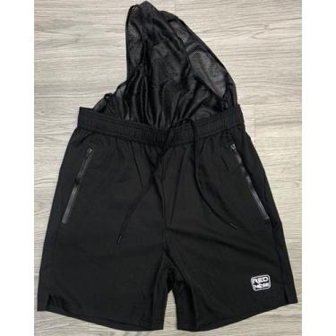 Imagem de Bermuda Red Nose Masculina Dry Fit Tactel Bolsos Zíper, Preto, G