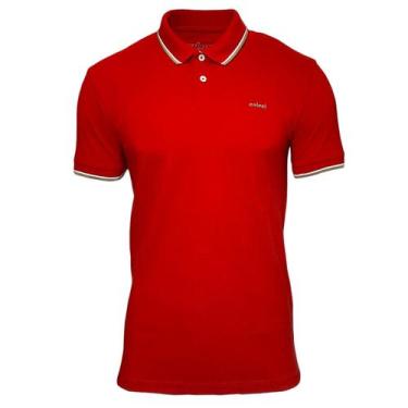 Imagem de Camisa Polo Masculina Listras Colcci Brasil, Vermelho sparkly, GG