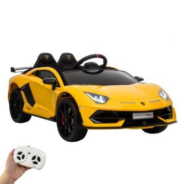Imagem de Mini Carro Elétrico Infantil Lamborghini Aventador Svj 12V Controle Am
