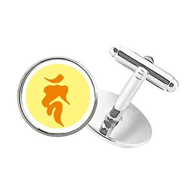 Imagem de DIYthinker Abotoaduras Budismo Religião Sânscrito Presunto Botão Redondo