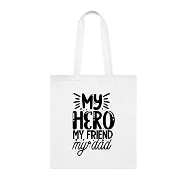 Imagem de Sacola engraçada My Hero My Friend My Dad, ideia de presente para papai, bolsa de ombro papai, bolsas reutilizáveis para papai, presente para papai, presente para papai da filha favorita,
