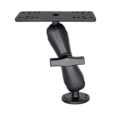 Imagem de WINDFRD Suporte de localizador de peixes de 3,8 cm, suporte eletrônico marinho de braço médio, placa de montagem universal com adaptadores de bola de tamanho de 1,5 polegada/38 mm/C, compatível com Garmin, Lowrance, Humminbird e mais