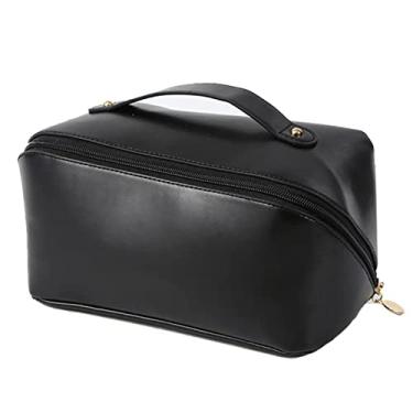 Imagem de Bolsa Cosmética Portátil | Bolsa de Maquiagem de Couro Impermeável | Bolsa de higiene pessoal acessórios de viagem essenciais para dormitório Chunyu