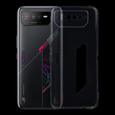 Imagem de HONGYAN Capa de telefone Para ASUS ROG Telefone 6 0,75mm Ultra-fino transparente TPU Case Capa protetora