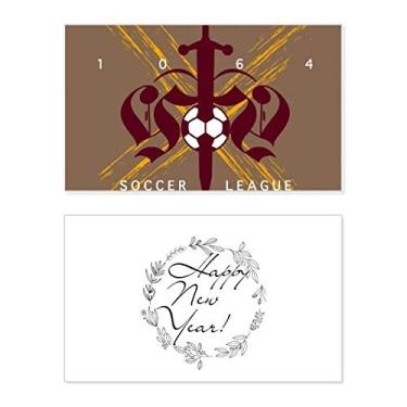 Imagem de Meia Idade Espada Liga de Futebol Totem Ano Novo Festival Cartão Bless Mensagem Presente