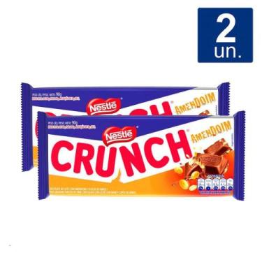 Imagem de Kit 2X Chocolate Nestlé Crunch Amendoim 90G - Nestle