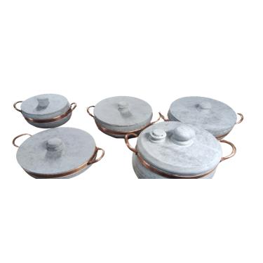 Imagem de Conjunto com 5 panelas em pedra sabão