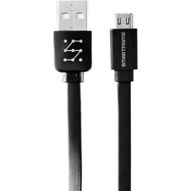 Imagem de Cabo Slick Micro Usb V8 1,2 Metros Smartprime Preto - Eletronica Castr