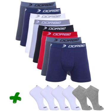 Imagem de Kit 8 Boxer Algodão + 6 Pares Meia Sport Dorbe, G