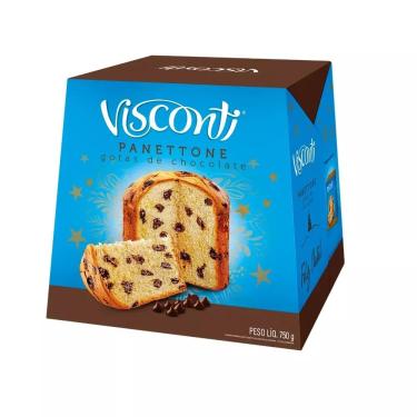 Imagem de Panettone com Gotas de Chocolate Visconti 750g 